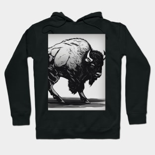 Bison Shadow Silhouette Anime Style Collection No. 107 Hoodie